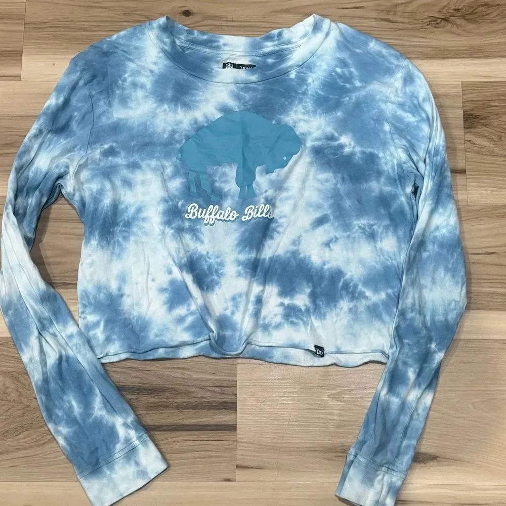 NFL Team Apparel Buffalo Blue Tie-Dye Women's Top Women’s Small